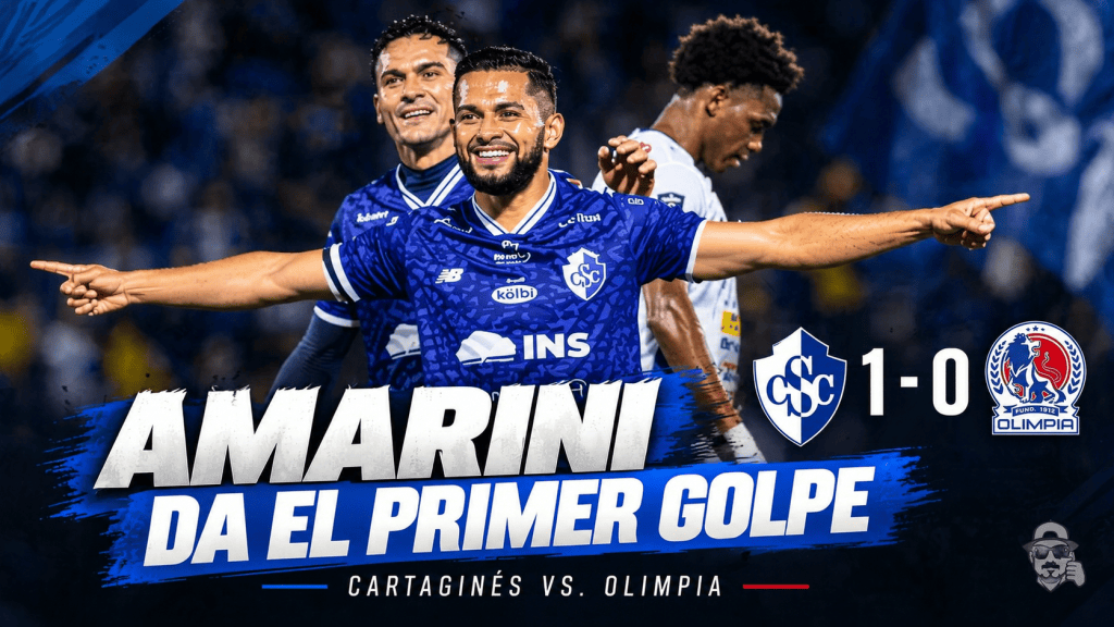 Amarini Villatoro celebra la victoria de Cartaginés 1-0 sobre Olimpia en la Copa Centroamericana 2026